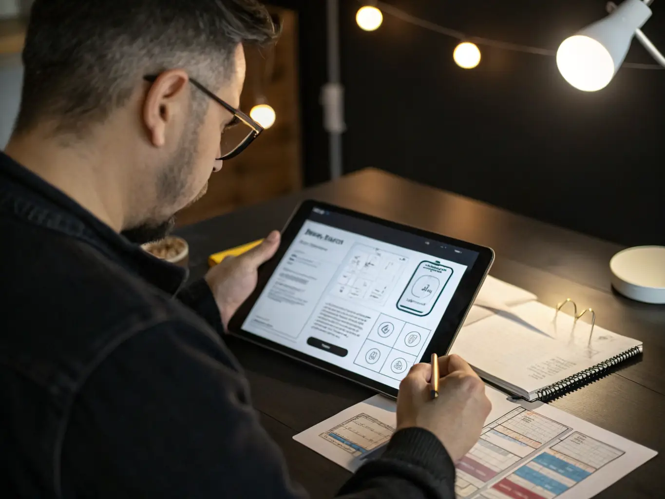An image of a digital prototype being tested on a tablet, illustrating Velocity Studio's Digital Prototyping service.